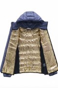 Купить Куртка женская гибридная стёганая с капюшоном с графеновой подкладкой синего цвета 9630_1S, фото 11