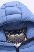 Купить Гибридная куртка для девочки с графеновой подкладкой синего цвета 9630_2S, фото 5