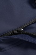 Купить Мужские утепленные брюки из софтшелла с флисом и регулируемым ремнем темно-синего цвета 9633_1TS, фото 14