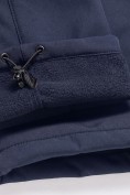 Купить Мужские утепленные брюки из софтшелла с флисом и регулируемым ремнем темно-синего цвета 9633_1TS, фото 15