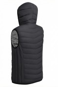 Купить Мужской лёгкий стёганый жилет Valianly с капюшоном черного цвета 9635_1Ch, фото 8