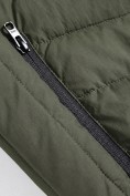 Купить Мужской лёгкий стёганый жилет Valianly с капюшоном цвета хаки 9635_1Kh, фото 11