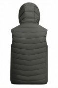 Купить Мужской лёгкий стёганый жилет Valianly с капюшоном цвета хаки 9635_1Kh, фото 7