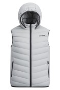 Купить Мужской лёгкий стёганый жилет Valianly с капюшоном серого цвета 9635_1Sr, фото 4