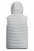 Купить Мужской лёгкий стёганый жилет Valianly с капюшоном серого цвета 9635_1Sr, фото 7