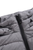 Купить Мужской лёгкий стёганый жилет Valianly с капюшоном темно-серого цвета 9635_1TC, фото 18