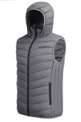 Купить Мужской лёгкий стёганый жилет Valianly с капюшоном темно-серого цвета 9635_1TC, фото 5