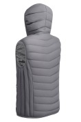 Купить Мужской лёгкий стёганый жилет Valianly с капюшоном темно-серого цвета 9635_1TC, фото 8