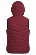 Купить Женский лёгкий стёганый жилет Valianly с капюшоном бордового цвета 9636_2Bo, фото 7