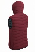 Купить Женский лёгкий стёганый жилет Valianly с капюшоном бордового цвета 9636_2Bo, фото 8