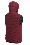 Купить Женский лёгкий стёганый жилет Valianly с капюшоном бордового цвета 9636_2Bo, фото 9