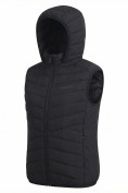 Купить Женский лёгкий стёганый жилет Valianly с капюшоном черного цвета 9636_2Ch, фото 5