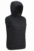 Купить Женский лёгкий стёганый жилет Valianly с капюшоном черного цвета 9636_2Ch, фото 6