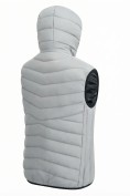Купить Женский лёгкий стёганый жилет Valianly с капюшоном серого цвета 9636_2Sr, фото 9