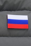 Купить Мужская зимняя стёганая куртка с графеновой подкладкой цвета хаки 9651Kh, фото 10