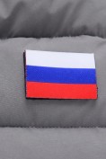 Купить Мужская зимняя стёганая куртка с графеновой подкладкой серого цвета 9651Sr, фото 12