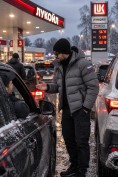 Купить Мужская зимняя стёганая куртка с графеновой подкладкой серого цвета 9651Sr, фото 3