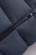 Купить Куртка для девочки стёганая зимняя с капюшоном синего цвета 9656_2S, фото 12