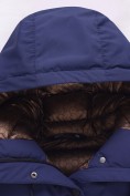 Купить Женская зимняя парка с графеновой подкладкой темно-синего цвета 9658TS, фото 15