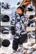 Купить Комбинезон горнолыжный зимний для мальчика белого цвета 9661Bl, фото 2