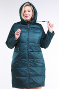 Купить Куртка зимняя женская классическая темно-зеленого цвета 98-920_13TZ
