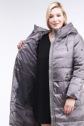 Купить Куртка зимняя женская классическая коричневого цвета 98-920_48K, фото 6