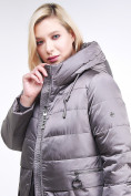Купить Куртка зимняя женская классическая коричневого цвета 98-920_48K, фото 7