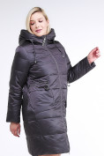 Купить Куртка зимняя женская классическая темно-серого цвета 98-920_58TC, фото 3