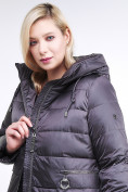 Купить Куртка зимняя женская классическая темно-серого цвета 98-920_58TC, фото 7
