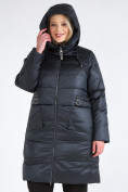 Купить Куртка зимняя женская классическая болотного цвета 98-920_122Bt, фото 7