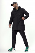 Купить Куртка удлинённая мужская зимняя черного цвета 99777Ch, фото 11