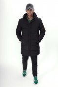 Купить Куртка удлинённая мужская зимняя черного цвета 99777Ch, фото 12