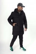Купить Куртка удлинённая мужская зимняя черного цвета 99777Ch, фото 13