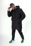 Купить Куртка удлинённая мужская зимняя черного цвета 99777Ch, фото 14