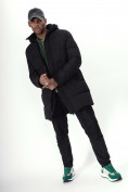 Купить Куртка удлинённая мужская зимняя черного цвета 99777Ch, фото 15