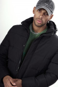 Купить Куртка удлинённая мужская зимняя черного цвета 99777Ch, фото 18