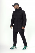 Купить Куртка удлинённая мужская зимняя черного цвета 99777Ch, фото 2