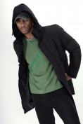Купить Куртка удлинённая мужская зимняя черного цвета 99777Ch, фото 20