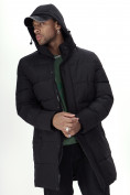 Купить Куртка удлинённая мужская зимняя черного цвета 99777Ch, фото 21