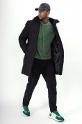 Купить Куртка удлинённая мужская зимняя черного цвета 99777Ch, фото 24