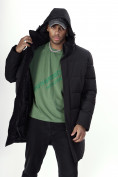 Купить Куртка удлинённая мужская зимняя черного цвета 99777Ch, фото 28