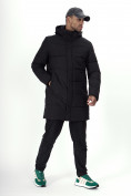 Купить Куртка удлинённая мужская зимняя черного цвета 99777Ch, фото 3