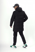 Купить Куртка удлинённая мужская зимняя черного цвета 99777Ch, фото 4