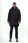Купить Куртка удлинённая мужская зимняя черного цвета 99777Ch, фото 9