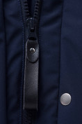 Купить Куртка парка зимняя подростковая для мальчика темно-синего цвета 8936TS, фото 7