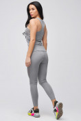 Купить Спортивный костюм для фитнеса женский серого цвета 21104Sr, фото 5