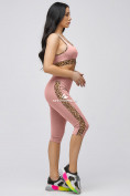 Купить Спортивный костюм для фитнеса женский розового цвета 21107R, фото 2