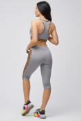 Купить Спортивный костюм для фитнеса женский серого цвета 21107Sr, фото 7