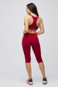 Купить Спортивный костюм для фитнеса женский бордового цвета 21107Bo, фото 6