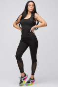 Купить Спортивный костюм для фитнеса женский черного цвета 21106Ch, фото 5